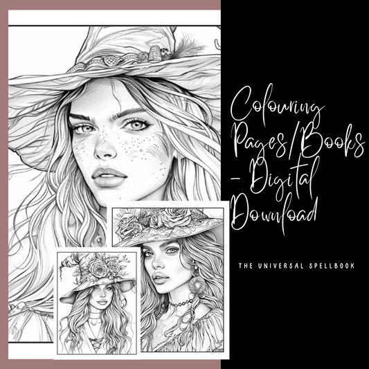 200 Beauty Witch Colouring Pages - Digital Downloads