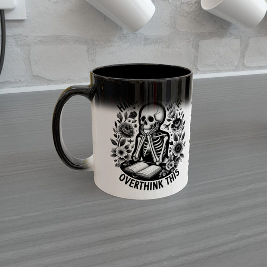 Heat-Sensitive "Magic" Mug - Skeleton "Overthink This"